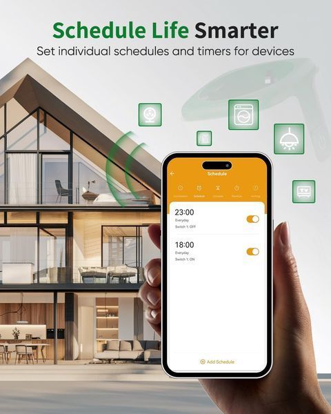 Розумні розетки з голосовим управлінням Tuya 2,4 ГГц WiFi GreenSun  T2111 фото