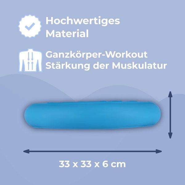 Надувная подушка EVEREST FITNESS диаметр 33 см с воздушным насосом, синий 0834 фото