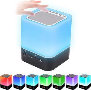 Беспроводной Bluetooth-динамик с ночником и будильником T2268 фото