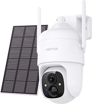 Уличная камера видеонаблюдения с солнечной батареей NETVUE Solar Security Camera 2.4G WiFi 360° PTZ 0080 фото