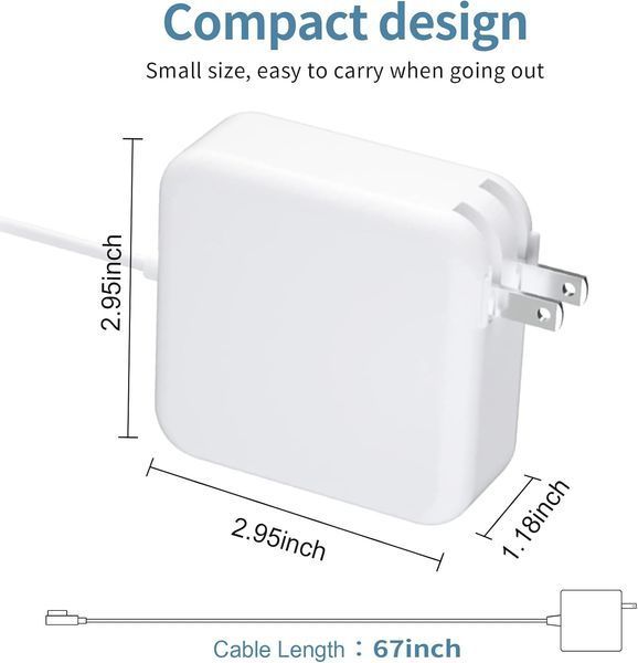 Зарядний пристрій для Mac Book Pro 60 Вт Європейська вилка T2246 фото