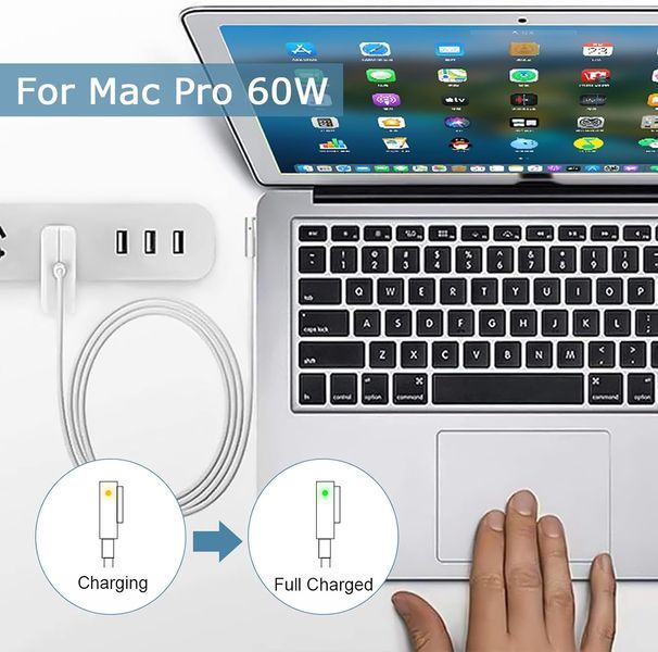 Зарядний пристрій для Mac Book Pro 60 Вт Європейська вилка T2246 фото