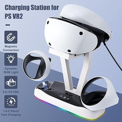 Зарядна станція 4 в 1 для PS VR2 Kannino із підставкою для гарнітури VR2 0126 фото
