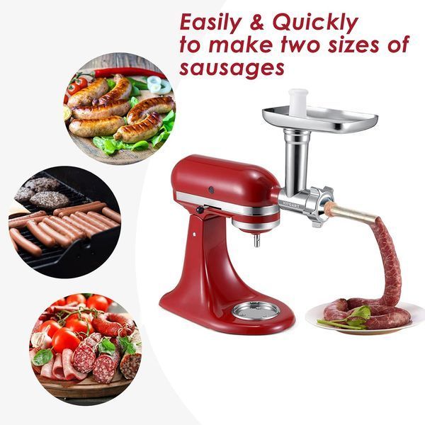 Металлические насадки-мясорубки для стационарных миксеров KitchenAid T0058 фото