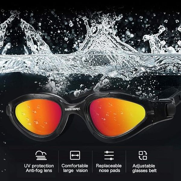 Поляризовані окуляри для плавання Queshark QS02 із захистом від ультрафіолетового випромінювання 0743 фото