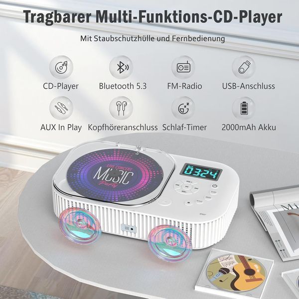 Портативний CD плеєр з Bluetooth 5.3 та FM радіо M3864 фото