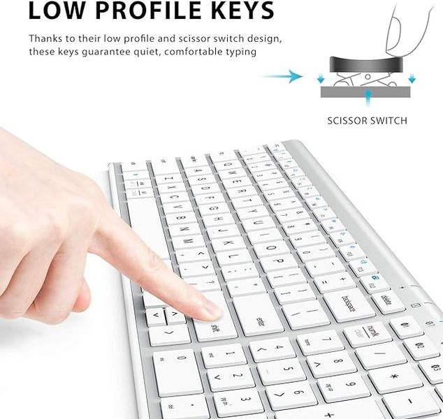 Клавіатура бездротова IClever BK10 Bluetooth 5.1 для iPad, iPhone, Mac, iOS, Android, Windows 0211 фото
