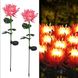 Садовые цветочные фонари Uuffoo 2 шт (роза хризантема, розовая) 0571 фото 4