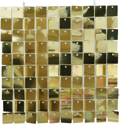 Квадратні панелі (золото) 12 шт з блискітками для прикраси фотозони для фотографії, 30 см x 30 см 0924 фото