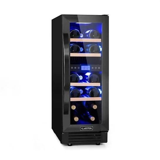 Вбудований винний холодильник двозонний Klarstein Vinovilla 17 Built-In Duo 53л, 2-зонний, чорний (10034154) 10034154 фото