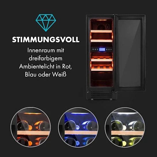 Встроенный винный холодильник двухзонный Klarstein Vinovilla 17 Built-In Duo 53л, 2-зонный, черный (10034154) 10034154 фото