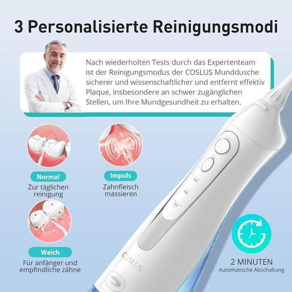 Електричний бездротовий іригатор для порожнини рота COSLUS Trragba T0347 фото