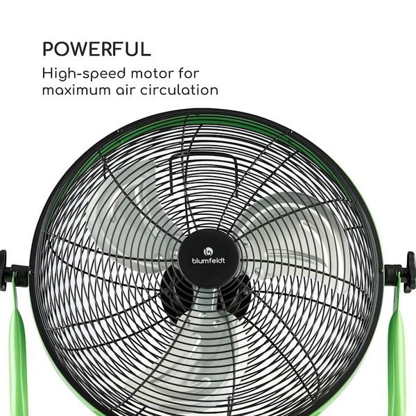 Портативний підлоговий вентилятор 16"/ 40 см Blumfeldt Wintergarden, до 20 год роботи, 45 ДБ, зелений (10034653) 10034653 фото