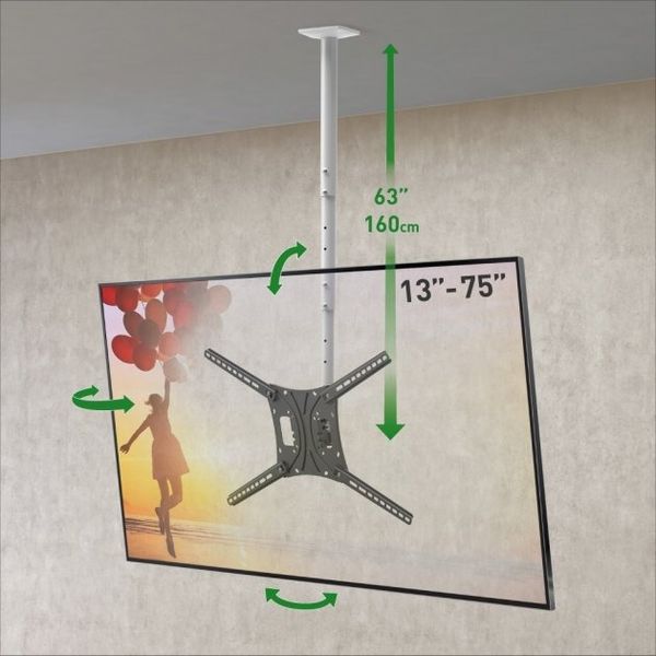 Стельовий кронштейн для телевізора 13"-75" Barkan 4500 до 43кг VESA 100х100-400х400 0206 фото