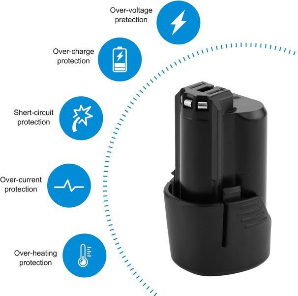 Акумулятор для електроінструментів Bosch 12V 3000mAh BURGARDEN (2шт) T1191 фото
