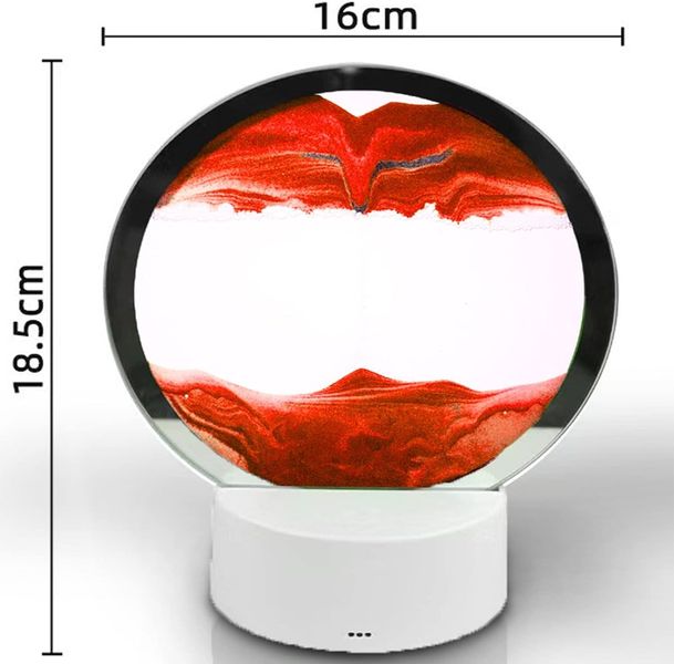 3D настільна лампа з сипучим піском та підсвіткою ORPAGU, обертання на 360° 1331 фото