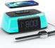 Прикроватный годинник-будильник с беспроводной зарядкой, динамик Bluetooth, ночник, 10 Вт 1225 фото 1