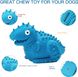 Жевательная игрушка-динозавр для собак Toozey 14,5x8,5x7,5 см из натурального каучука, синий 0885 фото 3