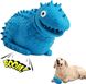 Жувальна іграшка-динозавр для собак Toozey 14,5x8,5x7,5 см із натурального каучуку, синій 0885 фото 1