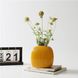 Декоративна керамічна ваза для квітів 13 см, жовта 0836 фото 1