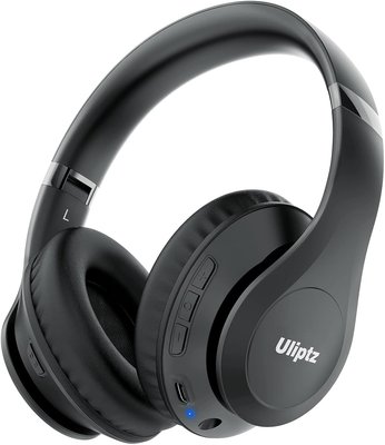 Бездротові Bluetooth навушники Uliptz, стереонавушники HiFi з мікрофоном, чорні 1081 фото