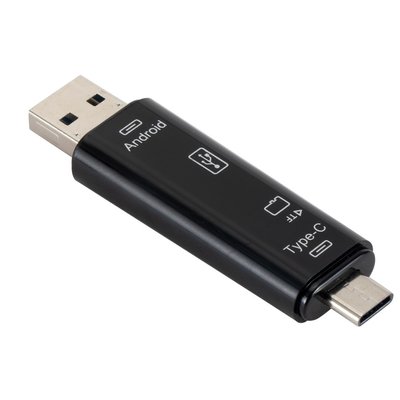 USB кардрідер 5 в 1 Card Reader OTG / Type-C / MicroSD / MicroUSB / SD 0303 фото