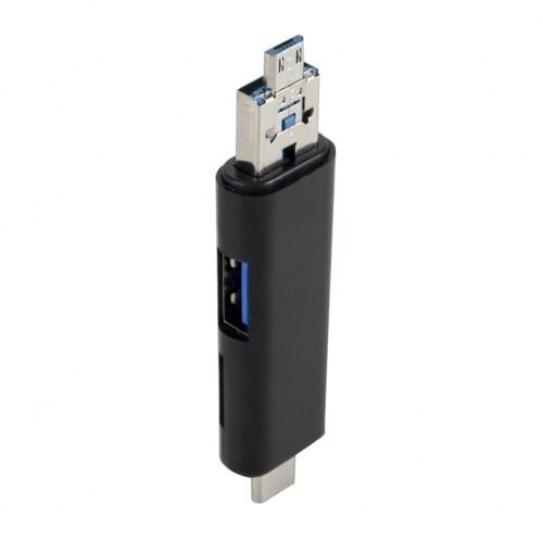 USB кардридер 5 в 1 Card Reader OTG/Type-C/MicroSD/MicroUSB/SD 0303 фото
