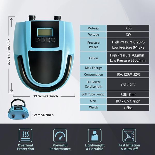 Електричний насос для SUP-дошки PPXIA T1640 фото