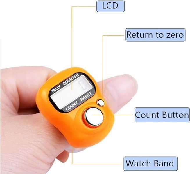 Електронний цифровий лічильник для підрахунку на палець, РК-дисплей, 14 шт 1031 фото