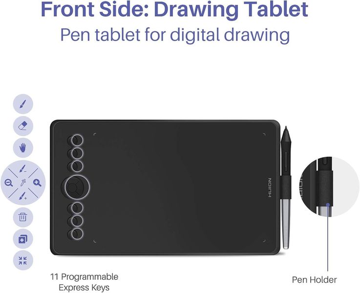 Двухцелевой графический ЖК-планшет для рисования Huion Inspiroy Ink H320M, черный 0377 фото