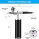 Акумуляторний аерограф із компресором Autolock PQ001-30 (0.3 мм, 32 PSI) Black T3050 фото 2