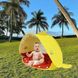 Детская игровая палатка для пляжа в форме кита 120*80*70см, желтая 0329 фото 2