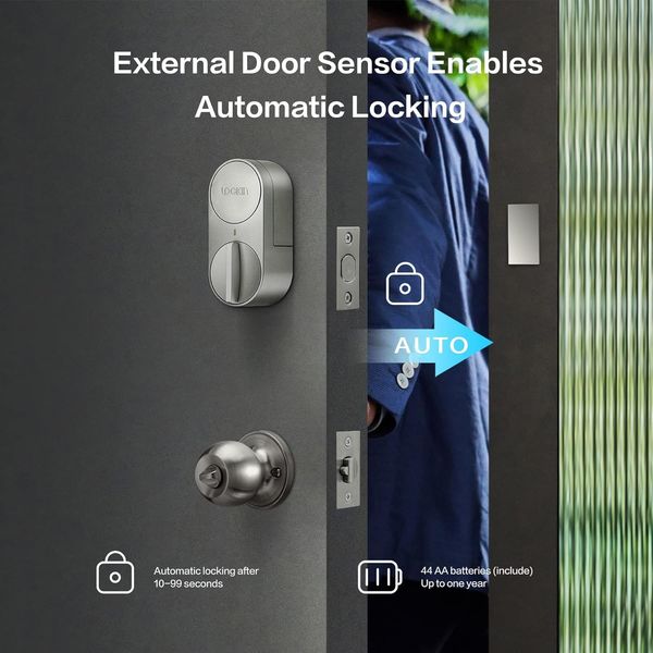 Розумний дверний замок Lockin 6-в-1, Wi-Fi, Bluetooth, з функцією відбитку пальця 1131 фото
