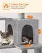 Дом-когтеточка (царапка) для кошек с игровым комплексом 143 см, серая 0791 фото 4