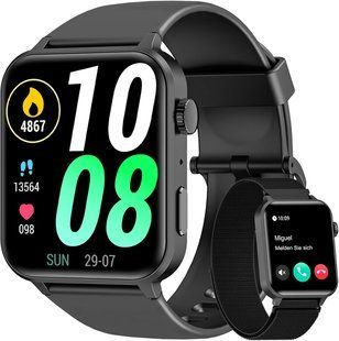 Смарт-годинник FeipuQu R30 Pro Black з функцією дзвінків/2 ремінці в комплекті T3495 фото