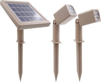 Вуличний LED-світильник з сонячною батареєю Twin Solar Spotlight HEX 30X для саду, двору 0044 фото