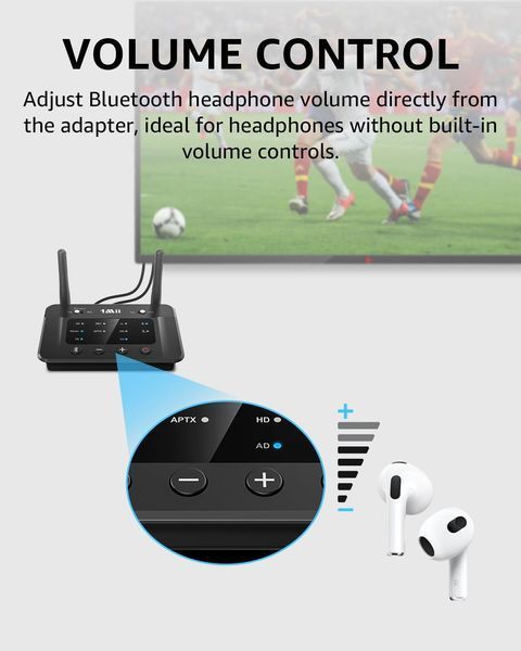Аудіоадаптер 1Mii B03 Bluetooth 5.3 для ТВ та стереосистем M4063 фото