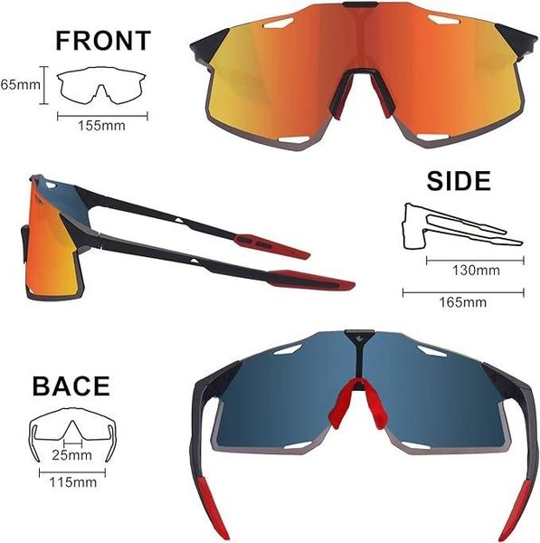 Спортивні окуляри SKYWAY, велосипедні окуляри без оправи SS8003 (блакитний) 0726 фото