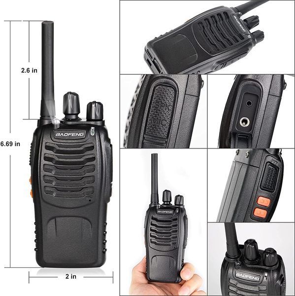 Професійна рація Baofeng PMR446 з зарядною базою та акумулятором (2 шт) T1146 фото