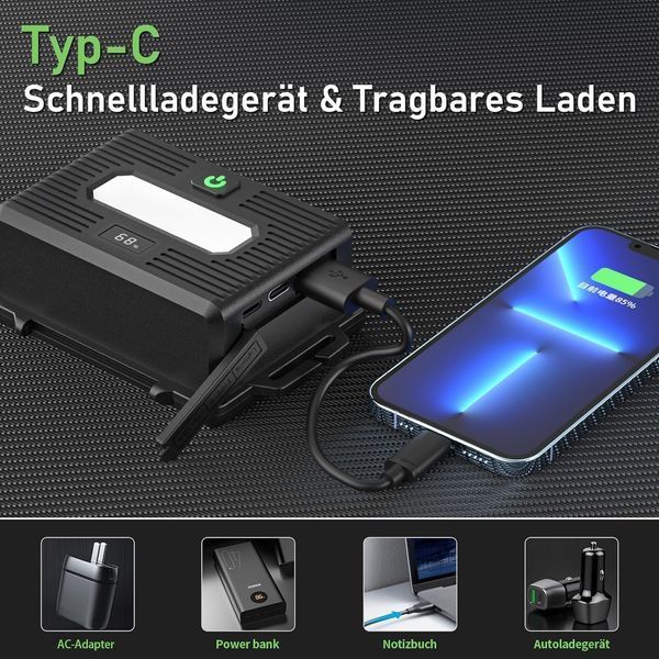Акумуляторний налобний ліхтар 7800 мАг IPX7 Sogdeco T2456 фото