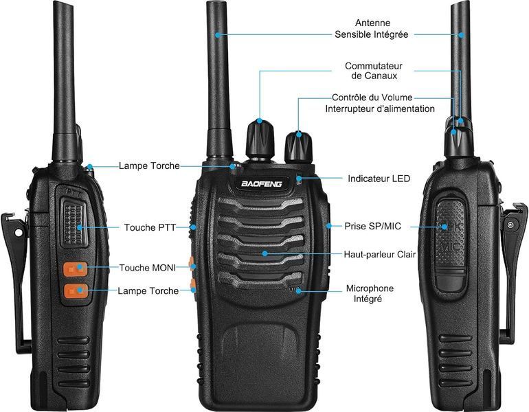 Професійна рація Baofeng PMR446 з зарядною базою та акумулятором (2 шт) T1146 фото