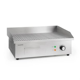 Поверхня для смаження рифлена Klarstein Grillmeile 3000 Вт 54,5x35см, сріблястий (10034447) 10034447 фото