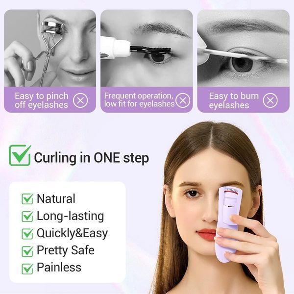 Електричні щипці для завивки вій з підігрівом TOUCHBeauty T0356 фото