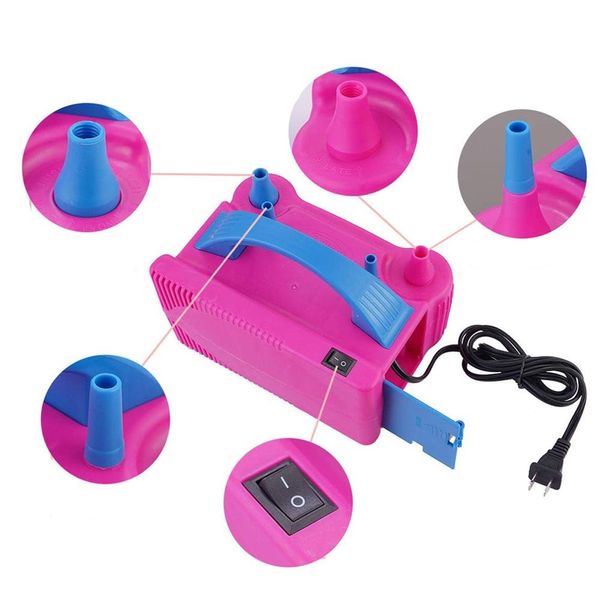 Компресор насос для надування повітряних кульок Рожевий Electric Balloon Pump 0169 фото