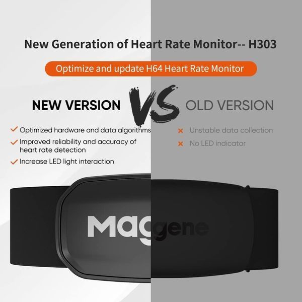 Пульсометр Magene H303 Ant+/Bluetooth сумісний з IOS/Android T1213 фото