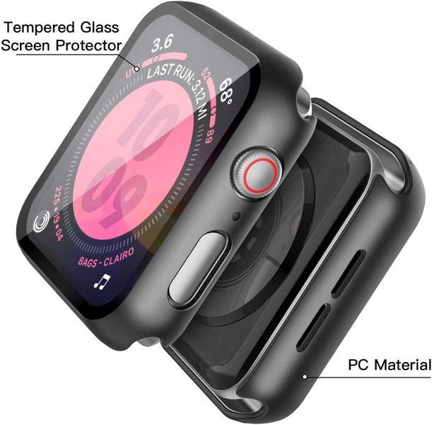 Защитный чехол со стеклом для Apple Watch SE3/SE2/SE/Series 6/Series 5/Series 4 (44 мм) T2035 фото