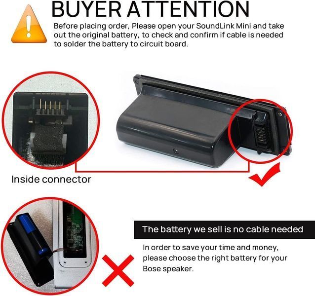 Акумуляторна батарея CRLYLC 7.4V 2600mAh для колонки Bose Soundlink T0054 фото