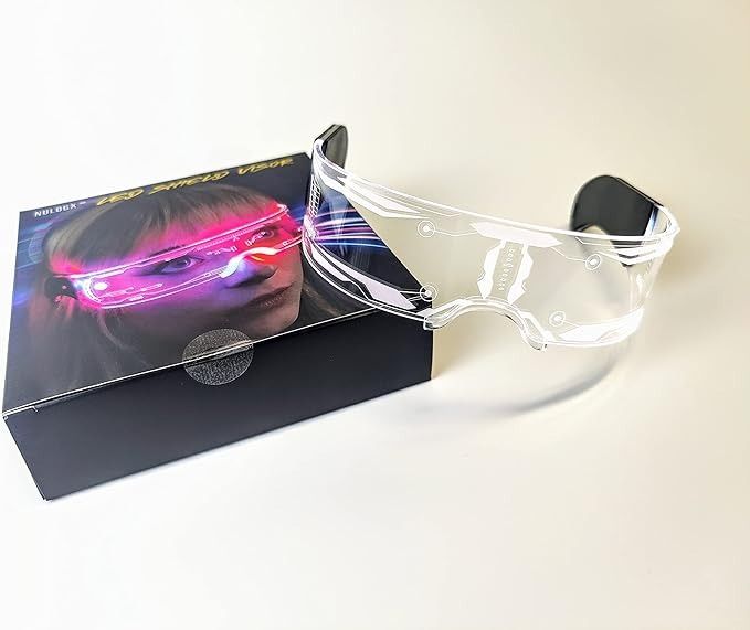 Світлодіодні окуляри в стилі кіберпанк Nulogx Apollo із 7 кольорами та 5 режимами освітлення 0727 фото